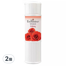 Enchanteur 艾詩 香氛爽身粉 紅色 玫瑰小蒼蘭 200g 2入組, 2個