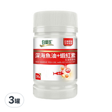 BRAND'S 白蘭氏 深海魚油 蝦紅素, 30顆, 750mg, 3罐