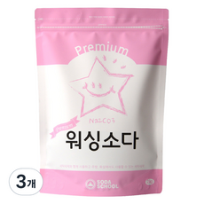 소다스쿨 프리미엄 워싱소다 본품, 2kg, 3개
