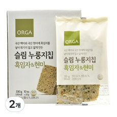 ORGA 슬림누룽지칩 흑임자현미 10개입, 2개, 33g, 2개