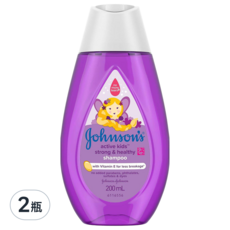 Johnson's 嬌生 嬰兒活力維他命E洗髮露 2瓶組 (200ml/瓶) 寶寶專用 無淚配方, 2瓶