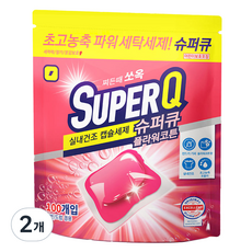 슈퍼큐 플라워 코튼 실내건조 고농축 대용량 캡슐세제