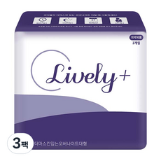 Lively 더마스킨 입는 오버나이트 대형 L, 3팩, 2개입