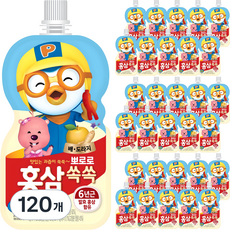 팔도 뽀로로 홍삼쏙쏙 배도라지, 100ml, 120개 100ml, 120개