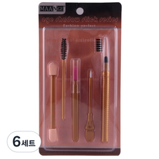 리빙조이 JOYBEAUTY 메이크업 툴 세트 J-227, 골드, 6세트