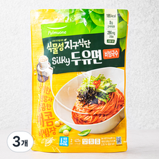 풀무원 식물성 지구식단 실키두유면 비빔국수 2인분, 423g, 3개