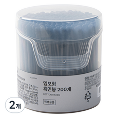 JAJU 깔끔한 엠보형 흑면봉 200p, 2개