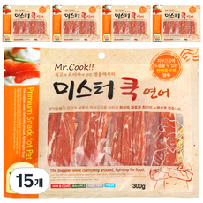 미스터쿡 강아지 간식 스테이크, 연어, 300g, 15개