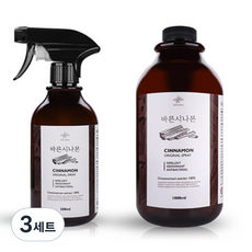 바른시나몬 계피 스프레이 본품 500ml + 1000ml, 3세트