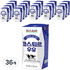 파스퇴르 전용목장 우유, 200ml, 36개