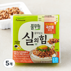 풀무원 살아있는실의힘 국산콩생나또, 99g, 5개