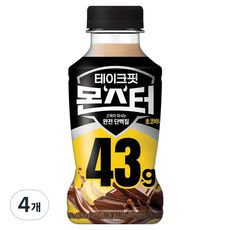 TAKEFIT Monster巧克力香蕉肌肉飲用的完全蛋白質, 4個, 350ml
