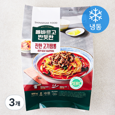 신세계푸드 올바르고반듯한 진한 고기짬뽕 2인분 (냉동), 650g, 3개