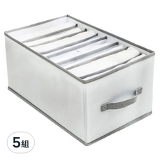 衣物分隔收納盒組 Set 2入, 加厚PP板材質, 防水設計, 多格分隔, 四邊加厚提手, 40.5 x 24.5 x 20.2cm, Y753, 5組