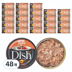 동원뉴트리플랜 고양이 디쉬 간식캔, 혼합맛(흰살참치/연어), 85g, 48개 흰살참치 + 연어 혼합맛, 48개