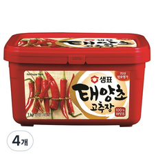 샘표 태양초 고추장, 1kg, 4개