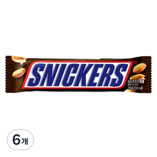 스니커즈 피넛 싱글 초콜렛, 51g, 6개