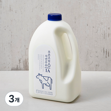 푸른초원 자연우유, 2300ml, 3개