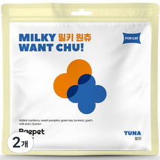 베이펫 짜먹는 고양이 간식 산양유 밀키 원츄 12p, 참치, 168g, 2개