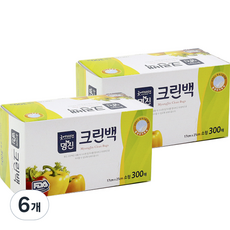 명진 크린백 소형 17cm x 25cm, 소(S), 300개입, 6개