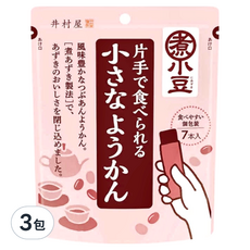 imuraya 井村屋 紅豆羊羹方便包 105g*3包入,日式傳統風味,獨立包裝方便攜帶, 3包