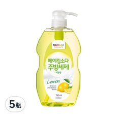 Tamsaa 小蘇打洗碗精，檸檬香，780ml, 5瓶
