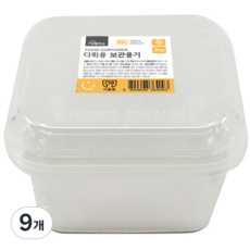 생활미소 다회용 보관용기 450ml, 9개