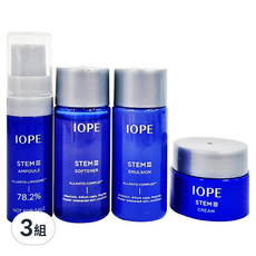 IOPE 艾諾碧 極萃新生旅行4件組 (化妝水15ml + 乳液15ml + 安瓶精華5ml + 乳霜5ml) 3組