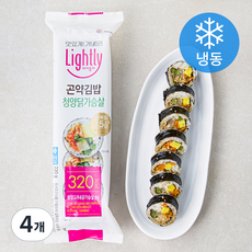 라이틀리 청양닭가슴살 곤약김밥 (냉동), 220g, 4개