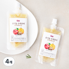 배냇밀 유기가공식품 인증 수제퓨레, 100g, 혼합맛(감자/배/사..., 4개