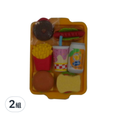 Iwako 造型橡皮擦 漢堡店 Set, 食物造型橡皮擦, 2組