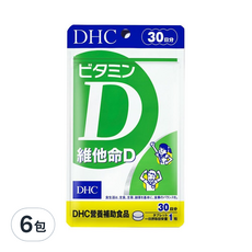 DHC 維他命D, 含800IU高效成分，助您保持活力，促進鈣吸收，30日份, 30顆, 150mg, 6包