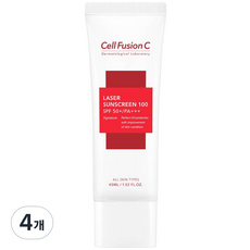 셀퓨전씨 레이저 썬스크린 100 SPF50+ PA+++, 45ml, 4개