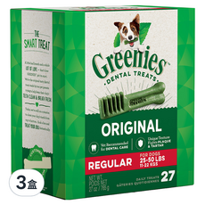Greenies 健綠 潔牙骨 11~22kg 中型犬專用, 原味, 27oz, 3盒