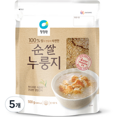 대상 청정원 순쌀 누룽지, 500g, 5개