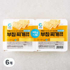 청정원 부침찌개 겸용 두부, 300g, 6개