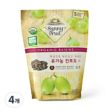 써니후르츠 유기농 건포도 파우치 5p, 250g, 4개