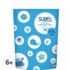 슈베스 팬티형 수영장 기저귀 아동용, 점보형(2XL), 18매