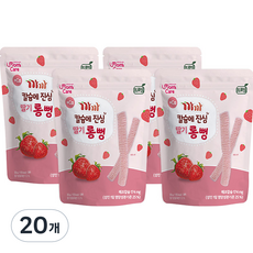 프로엠 유아용 까까 칼슘에 진심 딸기 롱뻥 과자 30g, 딸기맛, 20개
