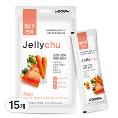 닥터독 젤리츄 반려동물 간식 파우치 10g, 연어, 50g, 3개