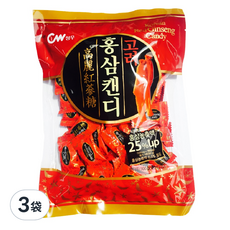CW 高麗紅蔘糖，含有濃郁紅蔘濃縮液的營養糖果, 300g, 3袋