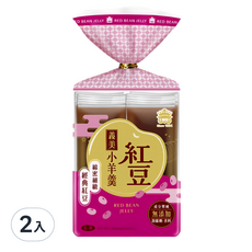 義美 小羊羹 紅豆 2入組 (經典台灣傳統點心, 紅豆羊羹, 獨立包裝), 264g, 2包
