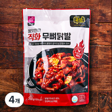 불맛한판 직화 무뼈닭발, 250g, 4개