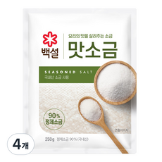 백설 맛소금, 250g, 4개