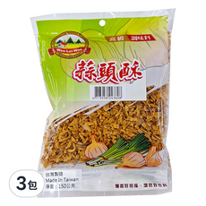 旺來旺 蒜頭酥, 150公克, 台灣製造，高級調味料, 150g, 3包