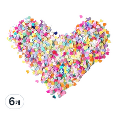 빙고빙고 컬러 하트 스팽글 250g C53-2, 6개