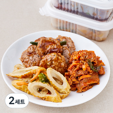 더반찬 구운어묵볶음 220g + 한끼 한돈제육볶음 250g + 떡갈비조림 250g 세트, 2세트