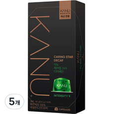 카누 바리스타 머신 전용 캡슐커피 케어링스타 디카페인, 9.5g, 10개입, 5개