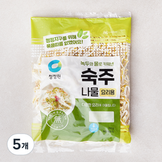 청정원 요리용 숙주나물, 350g, 5개