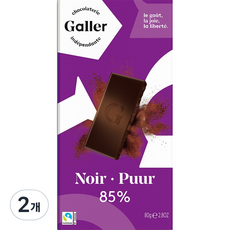 Galler 伽樂 85%黑巧克力平板, 80g, 2個